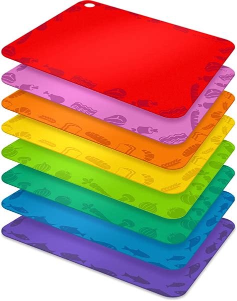 Plastic Cutting Board Set Of 8 15x12 15mm Thick Non