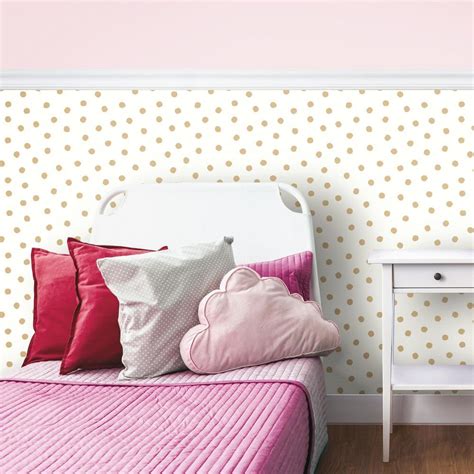 Gold Dot Peel And Stick Wallpaper Peel And Stick Decals