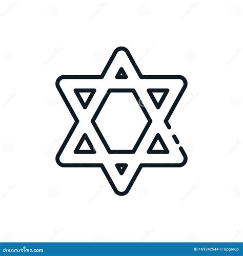 Judaism Star Of David Symbol Vector Design Stock Vector Illustration