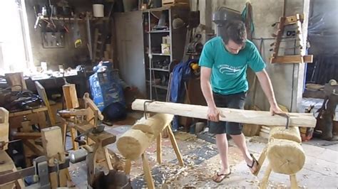 Medieval Woodworking Adze And Beams Horse Youtube