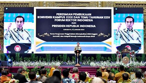 Presiden Jokowi Buka Temu Tahunan Forum Rektor Indonesia Nusantara
