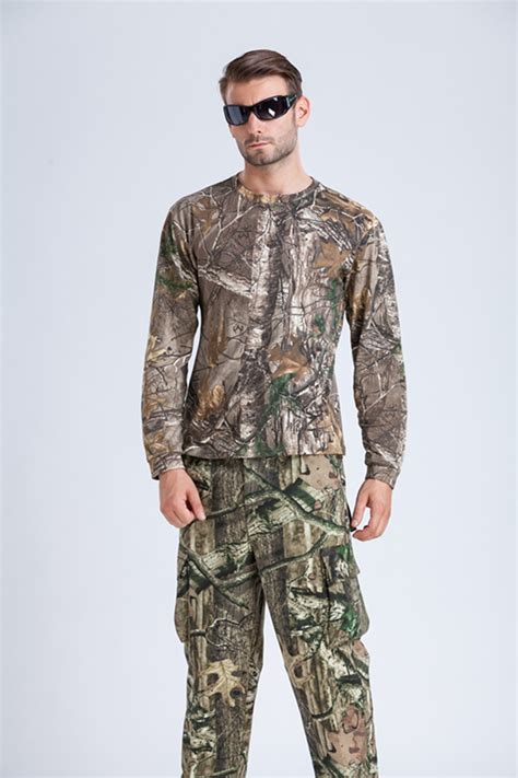 Reed Camo Pattern Duck Hunting T Shirt Long Sleeve Reed Camouflage