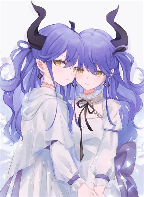 Anime Anime Girls Original Characters Twins Artwork Digital Art Fan Art