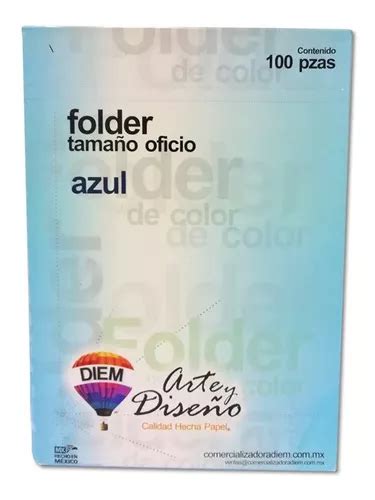 Folder Diem Azul Pastel Toficio 176 Gramos 100 Pzs En Venta En Celaya