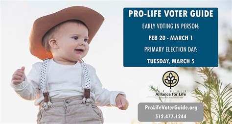 Pro Life Voter Guide Texas Alliance For Life