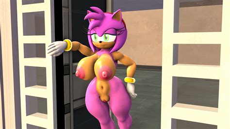 Rule D Amy Rose Anthro Areola Big Breasts Breasts Erect