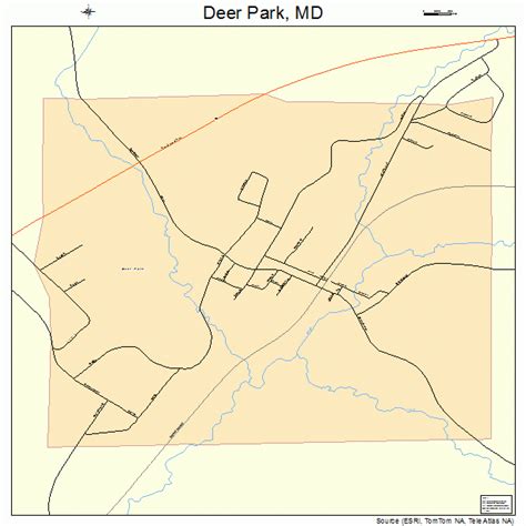 Deer Park Maryland Street Map 2422275