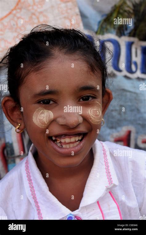 Young Karen Burmese Girl Refugee In Mae Sot Northern Thailand Stock