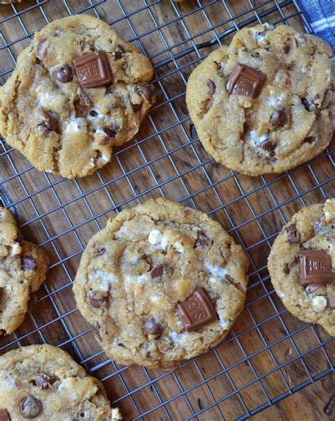 Smores Chewy Chocolate Chip Cookies Wonkywonderful Chewy Chocolate