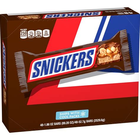 Buy Snickers Full Size Bulk Milk Chocolate Candy Bars 186 Oz Bar 48 Ct Box Online At