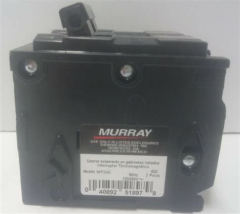Murray Circuit Breaker Mp240 40 Amp 2 Pole 60hz 120240v 40892518979 Ebay
