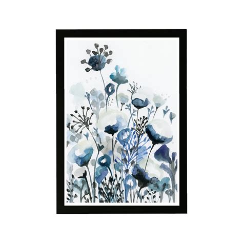 Wynwood Studio Floral And Botanical Framed Wall Art Prints Deep Blue