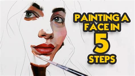 Painting A Face In 5 Steps Acrylic Face Painting Abstract Portrait
