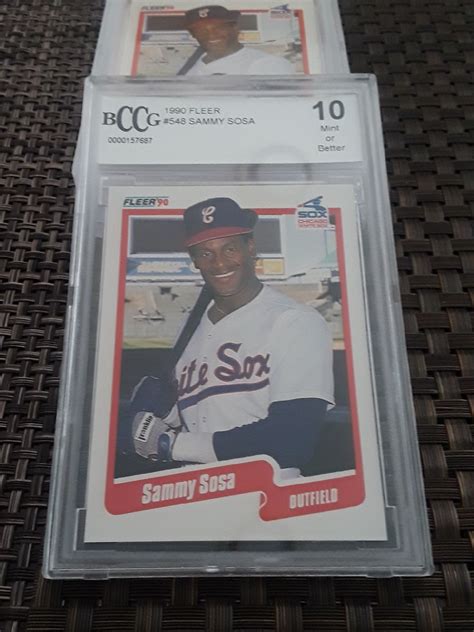 Check spelling or type a new query. 5 BECKETT GRADED SAMMY SOSA ROOKIE CARDS. EACH CARD IS GRADED 10. | Sammy sosa, Baseball cards ...
