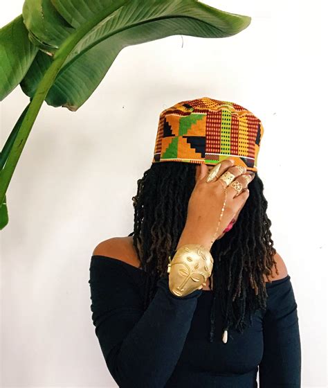Original Kente Kufi Hat African Hats Afrocentric Accessories Kente