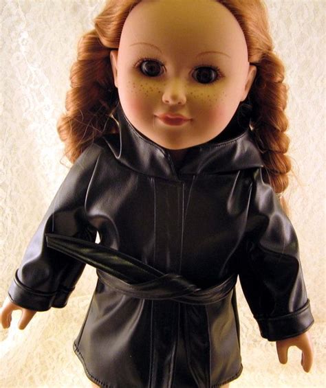 83 Faux Leather Jacket With Hood For 18 Inch Doll Leather Jacket