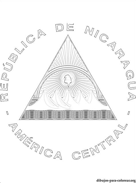 Escudo De Nicaragua Para Colorear E Imprimir Dibujos Para Colorear