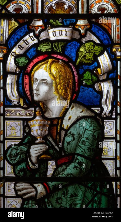 Mary Magdalene Stained Glass Window Claydon Church Suffolk England