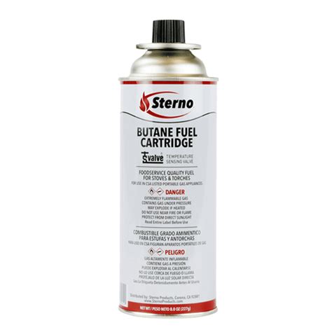 Sterno 50162 8 Oz Butane Fuel Cartridge 12case