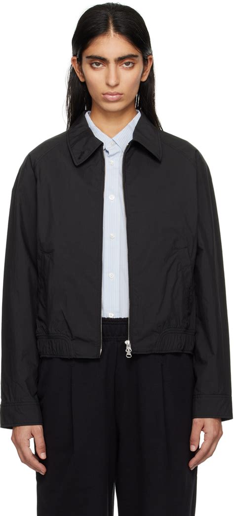 Dunst Black Spread Collar Jacket Ssense