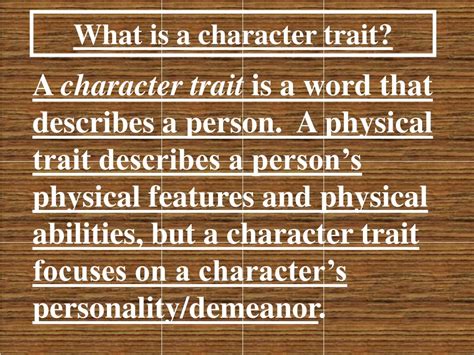 Ppt Character Traits Powerpoint Presentation Free Download Id5106683