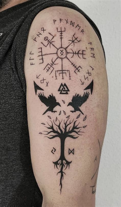 Viking Tattoo Vegvisir Yggdrasil Valknut Tattoos Viking Tattoo Symbol