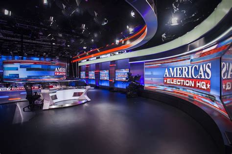 Fox News Studio F Set Design Gallery In 2021 News Studio Tv Set