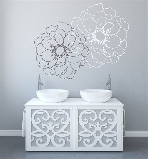 Modern Flower Wall Decals For Walls Stickers For Walls Stylish Etsy