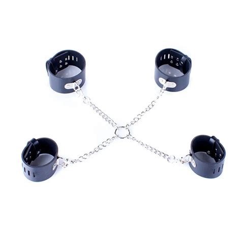 chains connected hand cuffs leg cuffs kit for adult games cosplay sex slave fetish bondage