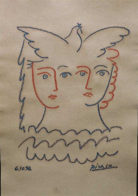 Pablo Picasso Peace Dove And Faces