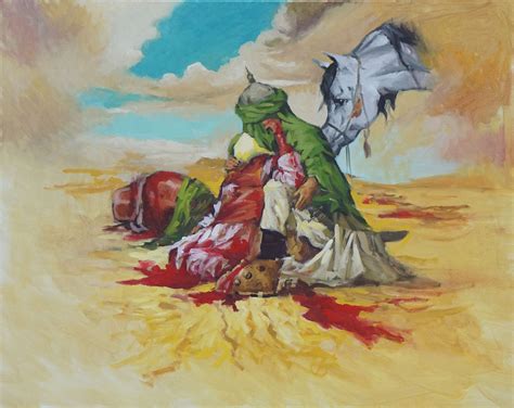 Imam Hussain Painting Battle Of Karabala Imam Abbas Islamic Etsy