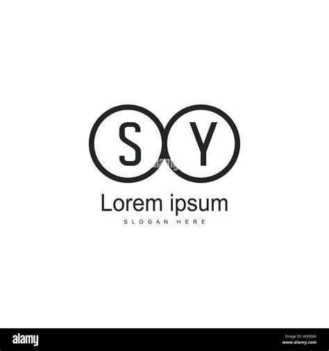 Initial Sy Logo Template With Modern Frame Minimalist Sy Letter Logo