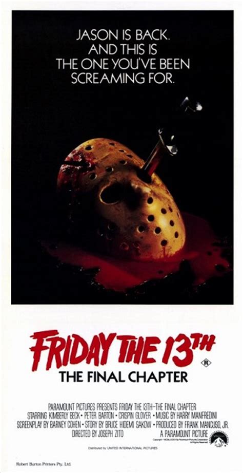 Summer Camp Slasher Series Friday The 13th The Final Chapter