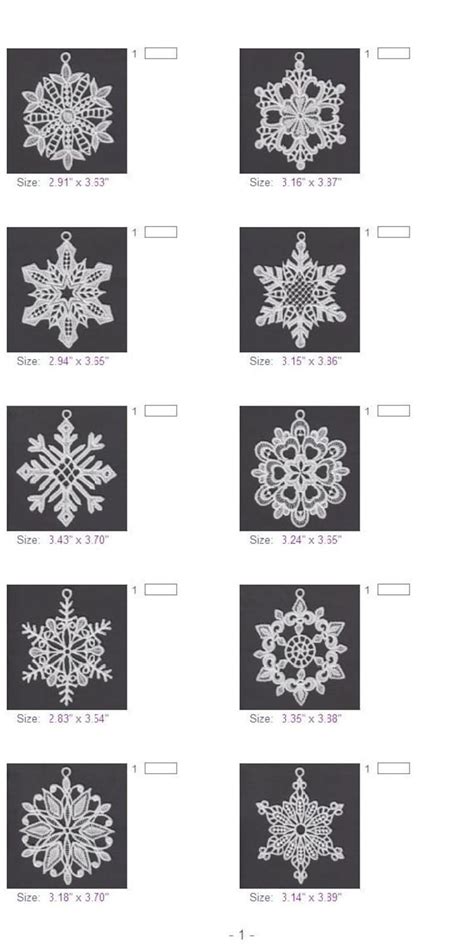 Fsl Snowflakes Free Standing Lace Ornament Machine Embroidery Etsy