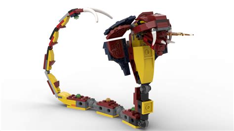 31102, alternate design, dragon, instruction, lego, transform, transformers. Lego® Custom Instructions 31102 Alternative Build Fire ...