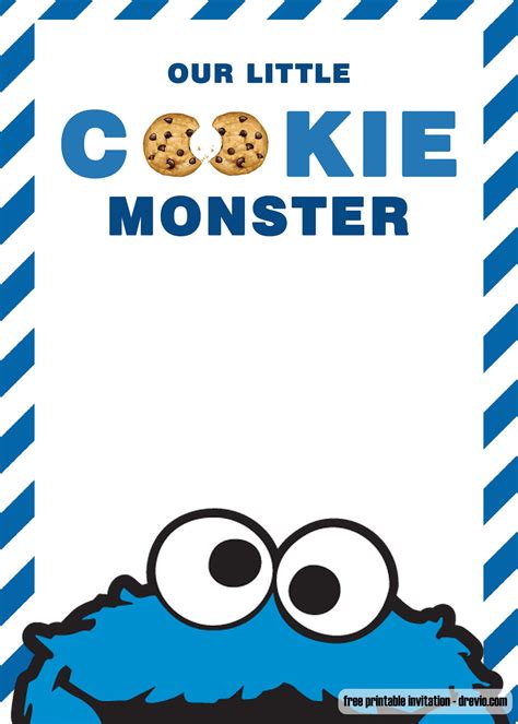 Free Svg Printable Cookie Monster Birthday Kit