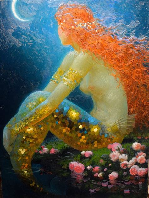 Victor Nizovtsev Mermaid Art Fairytale Art Mermaid Kisses
