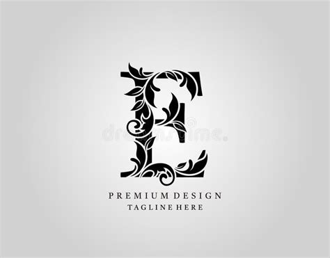 Classic Initial E Letter Logo Design Elegant Floral Ornate Monogram