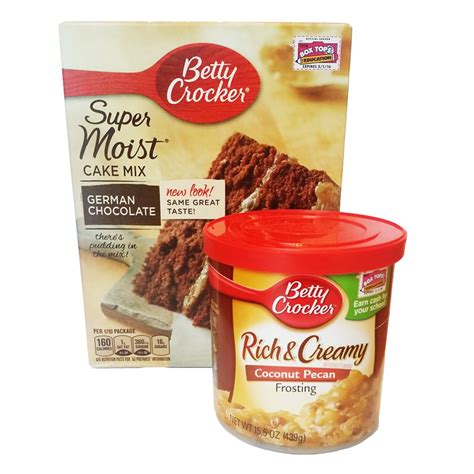 This is the best cake frosting you will ever taste. Betty Crocker Butter German Chocolate Cake Mix and Betty ...