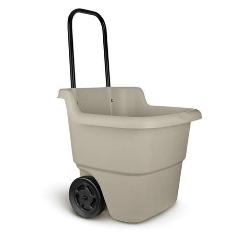 Suncast Resin Rolling Lawn And Utility Cart With Retractable Handle