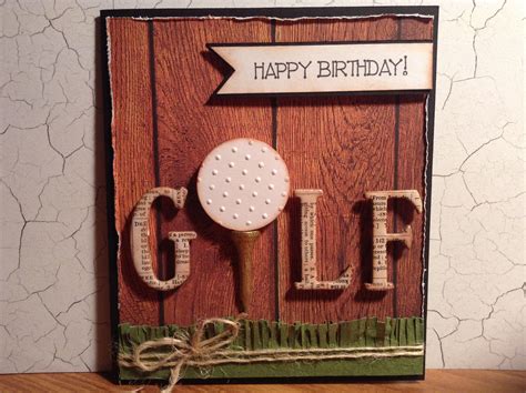 Male Birthday Card With Golf Theme Masculine Cards Golf Birthday