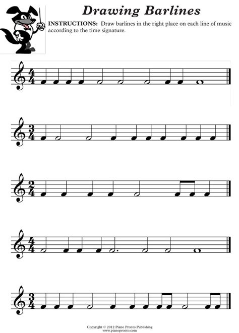 Music Theory Worksheets For Beginners