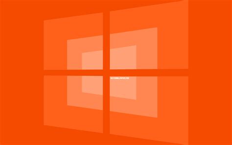 Windows 10 Orange Background Windows 10 With High Resolution For