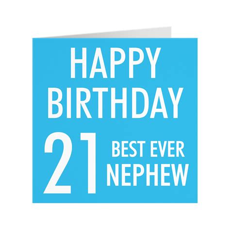 Nephew 21st Birthday Card Happy Birthday Etsy Uk