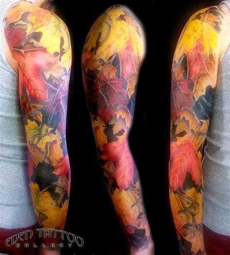 Autumn Leaves Sleeve Tattoo Magic By Artist Rebecca Min Schedule An
