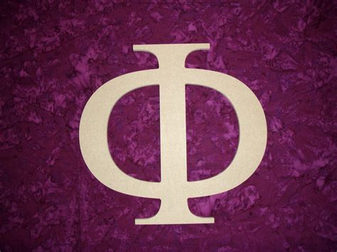 Greek Letter Phi Symbol Unfinished Wooden Letters 6 Inch