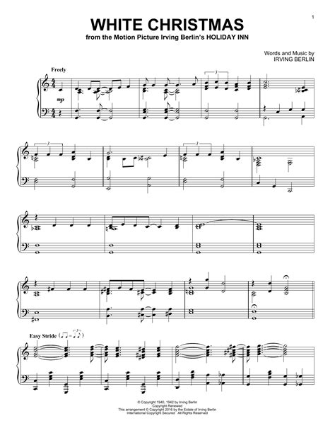 Download free white christmas sheet music for piano pdf. Popular White Christmas Piano Arrangements - Sheet Music ...