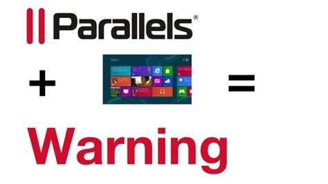 Parallels Windows 8 Upgrade Warning