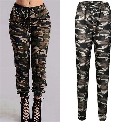 XL Plus Size Camo Pants Sweatpant Women Camouflage Joggers Long Harem Pants Casual Female