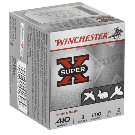 Winchester Super X 410 Bore Ammunition 3 6 25 Rounds — Caliber Armory